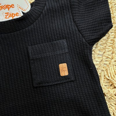 Conj. Camiseta Vegas e Bermuda em Linho - Preto